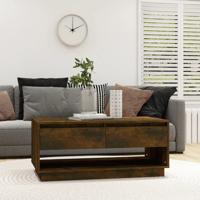 Salontafel 102,5x55x44 cm bewerkt hout gerookt eikenkleurig - thumbnail