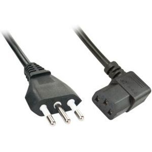 Lindy 30346 2m C13 coupler Zwart electriciteitssnoer
