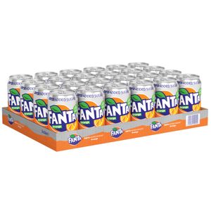 Fanta zero 330 ml. / tray 24 blikken (zonder statiegeld)