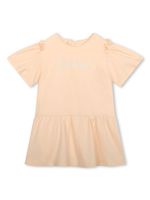 Chloé Kids robe en coton biologique à logo brodé - Tons neutres