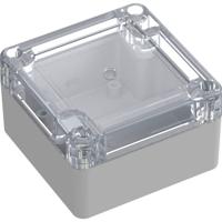 TRU COMPONENTS 6U07080804437 TC-13865052 Industriële behuizing 75 x 75 x 45 ABS, Polycarbonaat Lichtgrijs 1 stuk(s)