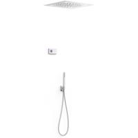 Regendouche set electronisch Tres Shower technology | Inbouw | Thermostaatkraan | 2-weg | Vierkant | Chroom