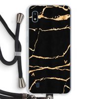 Gouden marmer: Samsung Galaxy A10 Transparant Hoesje met koord