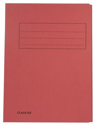 Class&apos;ex dossiermap, 3 kleppen ft 23,7 x 34,7 cm (voor ft folio), kers
