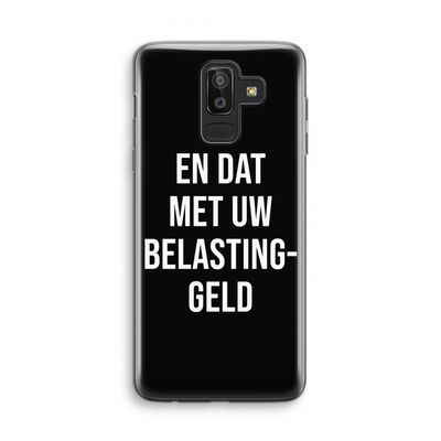 Belastinggeld - Zwart: Samsung Galaxy J8 (2018) Transparant Hoesje
