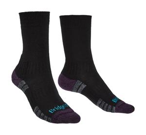 Bridgedale Lightweight Merino Performance Boot Dames Wandelsok Black Purple S