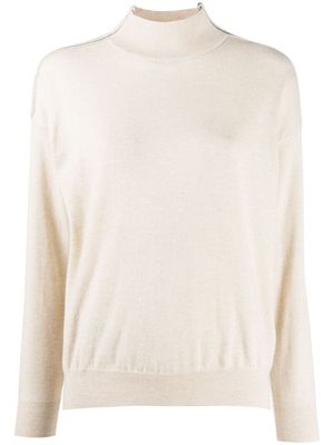 Brunello Cucinelli pull en cachemire à ornements - Tons neutres