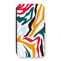 Colored Zebra: iPhone 12 Pro Flip Hoesje
