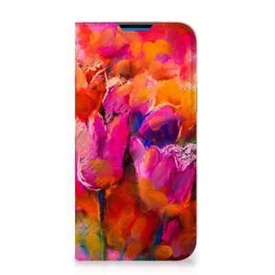 Bookcase iPhone 14 Pro Max Tulips Bookcase iPhone 14 Pro Max Tulips