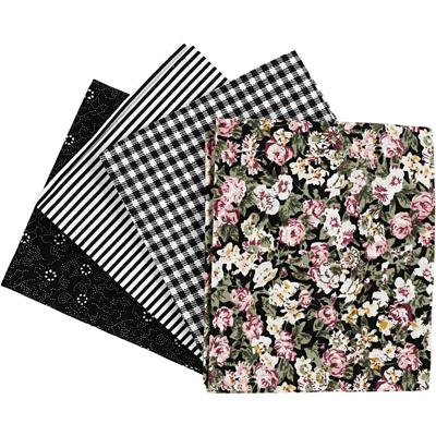 Creativ Company Patchwork stof zwart 45x55cm, 4st.