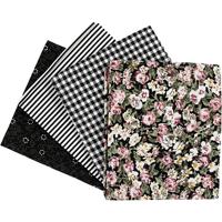 Creativ Company Patchwork stof zwart 45x55cm, 4st.