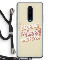 Pizza is the answer: OnePlus 7 Pro Transparant Hoesje met koord
