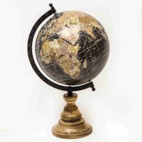 Gifts Amsterdam Wereldbol 20 cm zwart - thumbnail