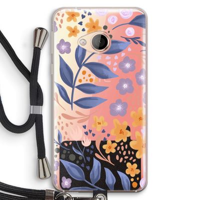 Flowers with blue leaves: HTC U Play Transparant Hoesje met koord