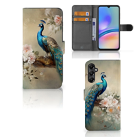 Telefoonhoesje met Pasjes voor Samsung Galaxy A05s Vintage Pauwen - thumbnail