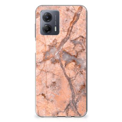 Motorola Moto G53 | TPU | Siliconen hoesje | Marmer Oranje