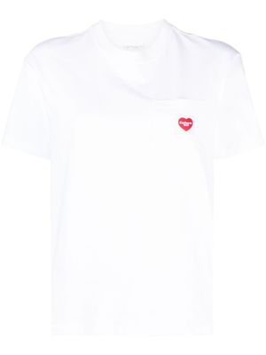 Carhartt WIP t-shirt en coton biologique à patch logo - Blanc