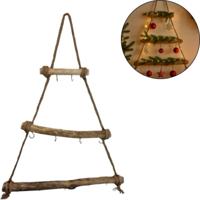 Wanddecoratie kerstboom met haken 70 cm | 8 stuks