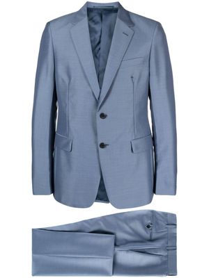 Prada costume en laine à veste à simple boutonnage - Bleu