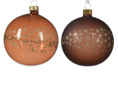 Kerstbal glas d8 cm espresso a2 IV kerst Decoris - Decoris Kerstbal glas d8 cm espresso a2 IV kerst Decoris - Decoris
