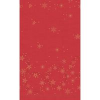 Duni Tafellaken Star Shine Red 138x220cm - thumbnail