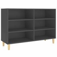 vidaXL Dressoir 103,5x35x70 cm bewerkt hout grijs - thumbnail