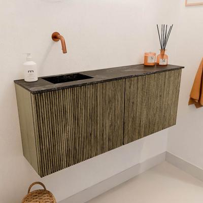 Toiletmeubel Mondiaz Joya Dlux | 100 cm | Meubelkleur Dusk | Faye wastafel Lava Wasbak Links | Zonder kraangat(en)