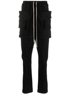 Rick Owens DRKSHDW pantalon en coton mélangé à poches cargo - Noir