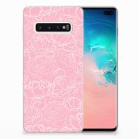 Samsung Galaxy S10 Plus TPU Case White Flowers