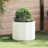 VidaXL Plantenbak wit 60 x 60 x 50 cm staal