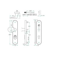 Knop/kruk paar TOP SKG*** rvs mat PC72 LS