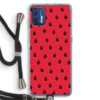 Watermelon: Motorola Moto G9 Plus Transparant Hoesje met koord