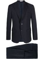 Boglioli single-breasted virgin wool suit - Bleu - thumbnail