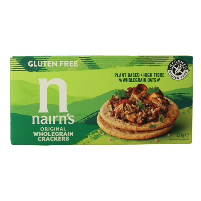 Nairns Volkoren havercrackers 137 Gram Nairns Volkoren havercrackers 137 Gram