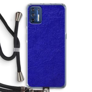 Majorelle Blue: Motorola Moto G9 Plus Transparant Hoesje met koord