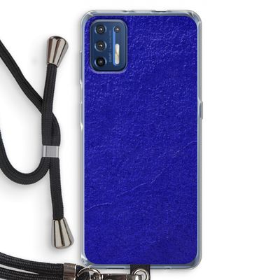 Majorelle Blue: Motorola Moto G9 Plus Transparant Hoesje met koord