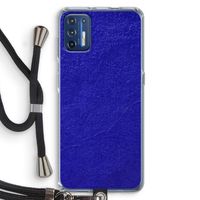 Majorelle Blue: Motorola Moto G9 Plus Transparant Hoesje met koord