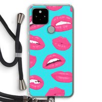Bite my lip: Pixel 5 Transparant Hoesje met koord