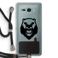Angry Bear (black): Sony Xperia XZ2 Compact Transparant Hoesje met koord