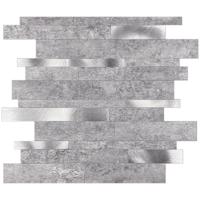 Zelfklevende Mozaïek Tegel - Grijs/Zilver Natuursteen - 30x30 cm