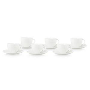 vtwonen - Theeset - Theekopjes en schotels - Wit - 175ml - Set van 6