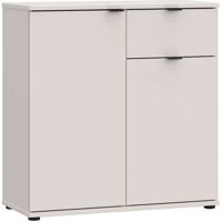 Klein opbergmeubel - dressoir - GANYMEDE - 2 deuren - 1 lade - Zand - 80,1 x 34,1 x 82,3 cm
