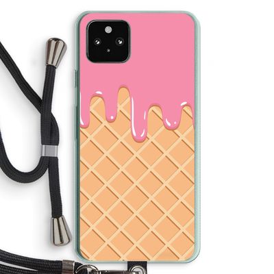 Ice cream: Pixel 5a 5G Transparant Hoesje met koord