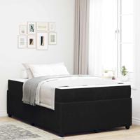 Bedframe met matras met matras Zwart 120 x 190 cm Fluweel