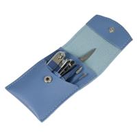 Benson Care Manicure reisset - 7-delig - blauw - incl. etui - RVS - nagel verzorging