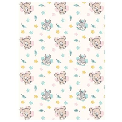 Bambi en Stampertje fleece plaid 110 x 150 cm flanel