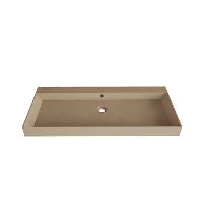 Wastafel Gliss Design Lako 100 cm 1 Kraangat Mat Cappuccino Gliss Design