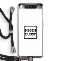 Negenduust vierkant: Samsung Galaxy A80 Transparant Hoesje met koord