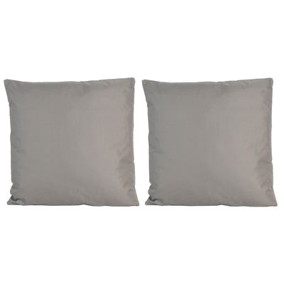 6x Grote bank/sier kussens voor binnen en buiten in de kleur grijs 60 x 60 cm