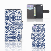 Apple iPhone 4 | 4S Hoesje Flower Blue - thumbnail